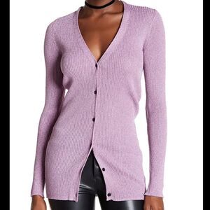 Opening Ceremony Purple Disco Rib Cardigan NWT Size M/L